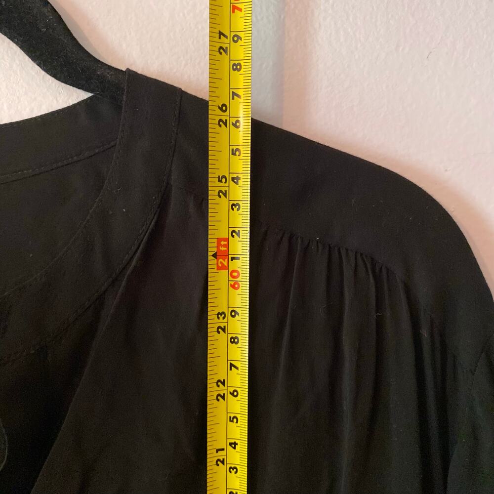 James Perse Black Flowy 3/4 Sleeve Blouse Lightweight Women's size 3 / Large - Picture 8 of 8